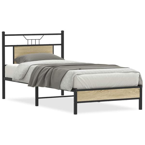 Bettgestell ohne Matratze Sonoma-Eiche 80x200 cm Holzwerkstoff