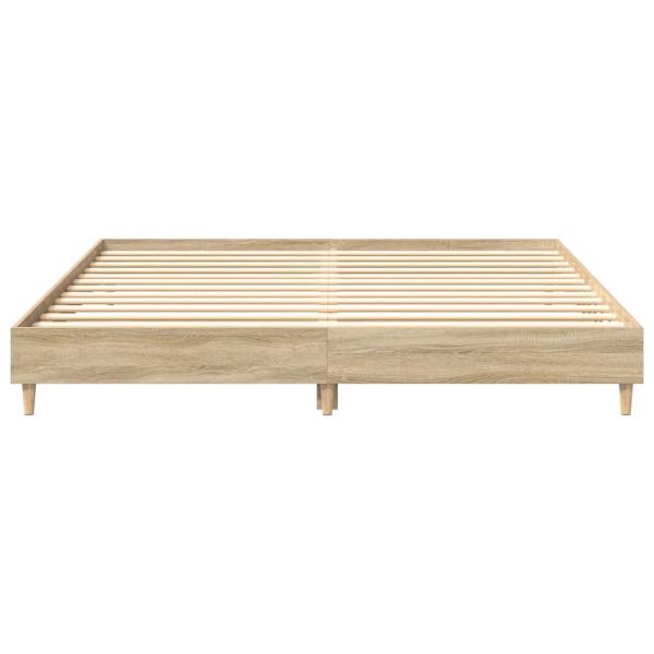 Bettgestell ohne Matratze Sonoma-Eiche 180x200 cm Holzwerkstoff