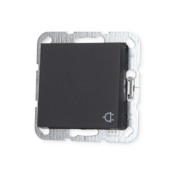 Gira 445428 SCHUKO-Steckdose 16 A 250 V~ mit Klappdeckel System 55, Anthrazit