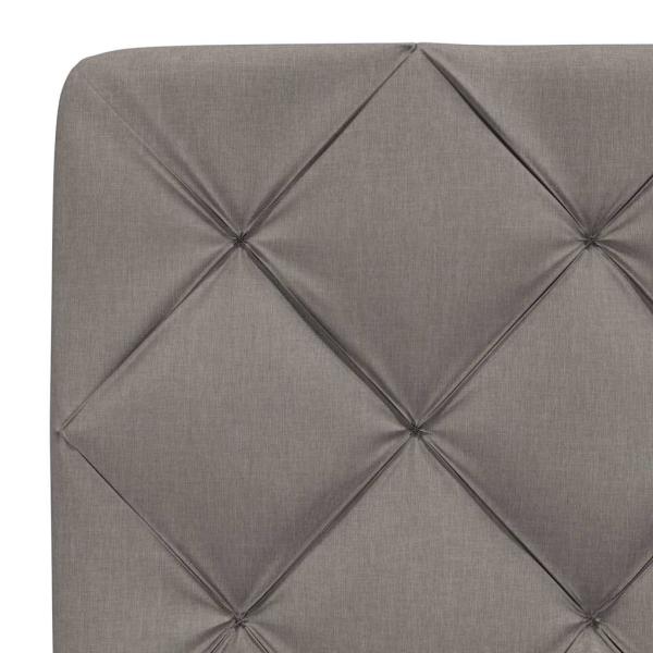 Bettgestell mit LED ohne Matratze Taupe 140x190 cm Stoff