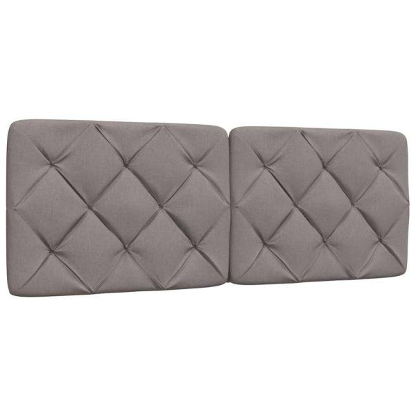 Bettgestell mit LED ohne Matratze Taupe 140x190 cm Stoff
