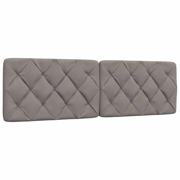 Bettgestell mit LED ohne Matratze Taupe 160x200 cm Stoff