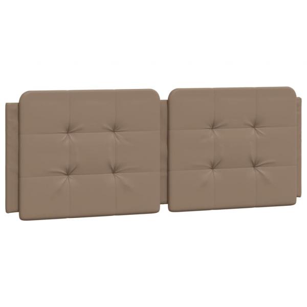 Bettgestell mit Kopfteil Cappuccino-Braun 120x200 cm Kunstleder