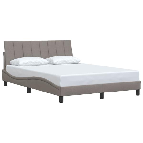 Bettgestell ohne Matratze Taupe 140x190 cm Stoff