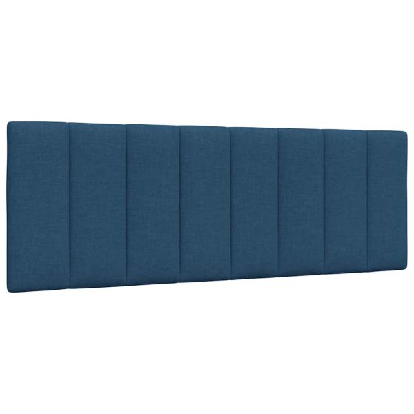 Bett mit Matratze Blau 140x190 cm Stoff