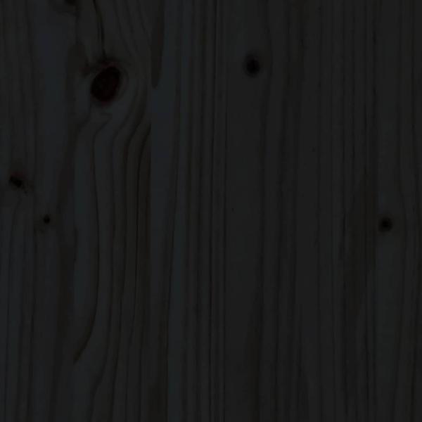 Massivholzbett Schwarz 140x190 cm