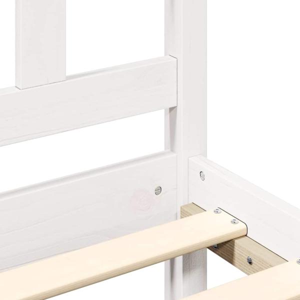 Massivholzbett Weiß 120x200 cm