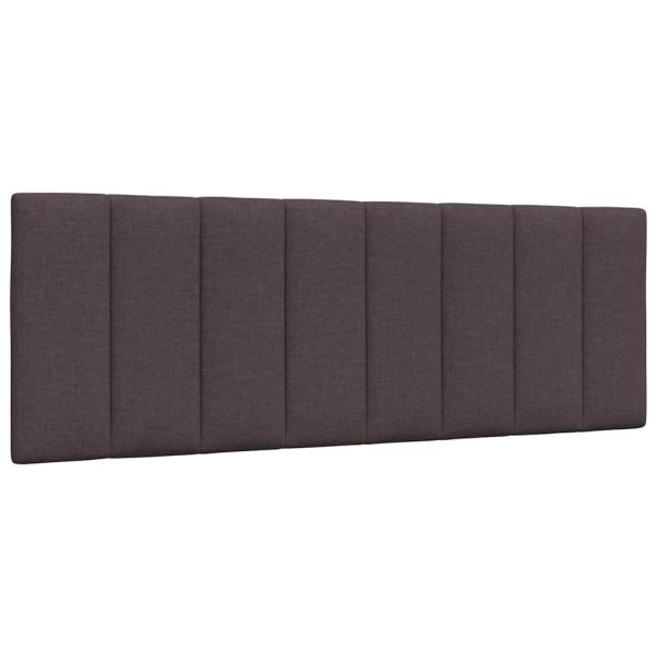 Bett mit Matratze Dunkelbraun 140x200 cm Stoff