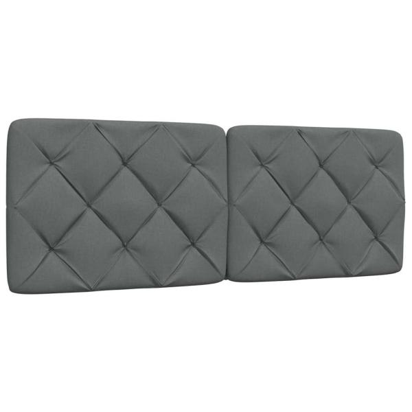 Bett mit Matratze Dunkelgrau 120x200 cm Stoff