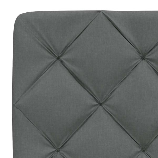 Bett mit Matratze Dunkelgrau 120x200 cm Stoff
