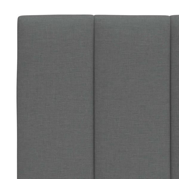 Bett mit Matratze Dunkelgrau 120x200 cm Stoff