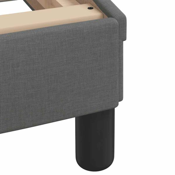 Bett mit Matratze Dunkelgrau 120x200 cm Stoff