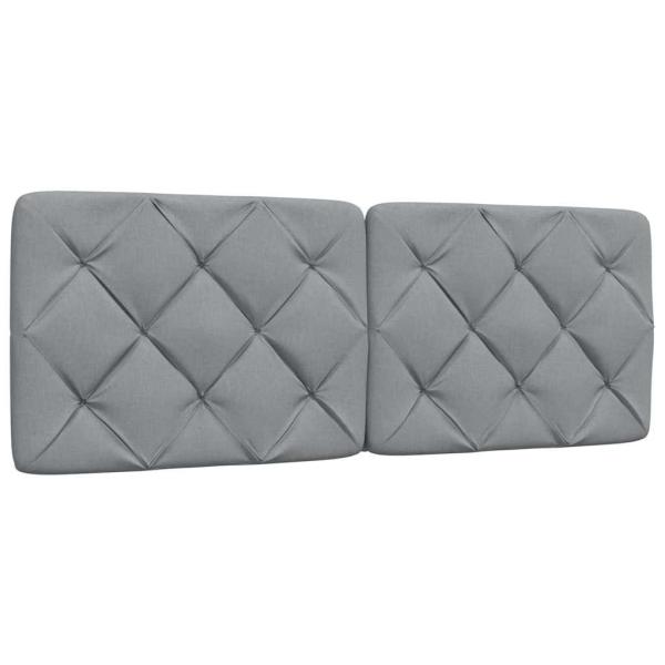 Bett mit Matratze Hellgrau 120x200 cm Stoff