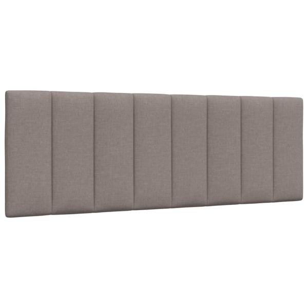 Bett mit Matratze Taupe 140x200 cm Stoff