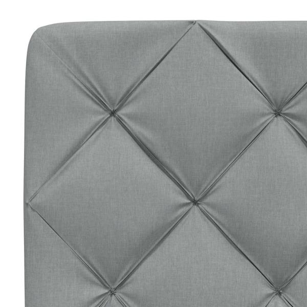 Bett mit Matratze Hellgrau 140x200 cm Stoff