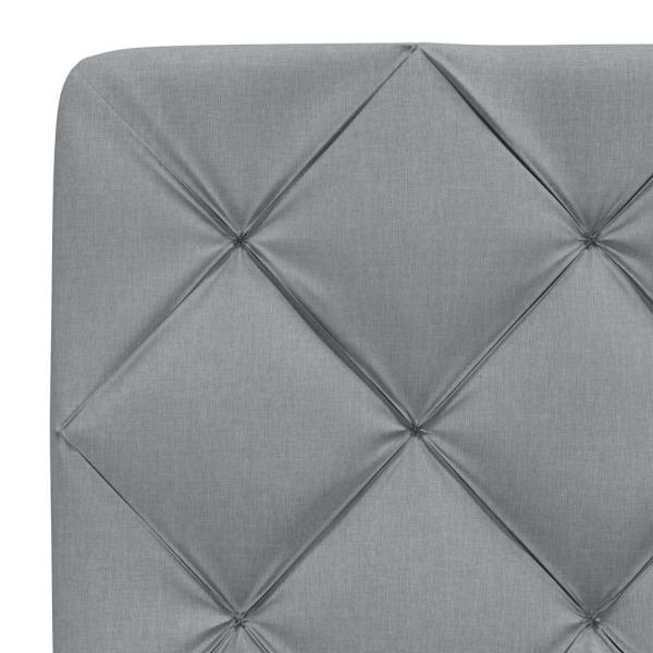 Bett mit Matratze Hellgrau 160x200 cm Stoff