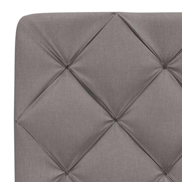 Bett mit Matratze Taupe 100x200 cm Stoff