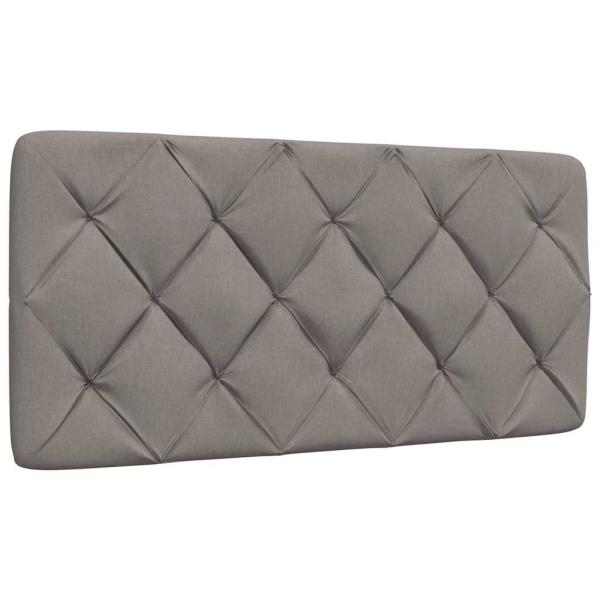 Bett mit Matratze Taupe 100x200 cm Stoff