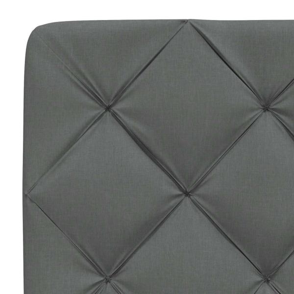 Bett mit Matratze Dunkelgrau 100x200 cm Stoff