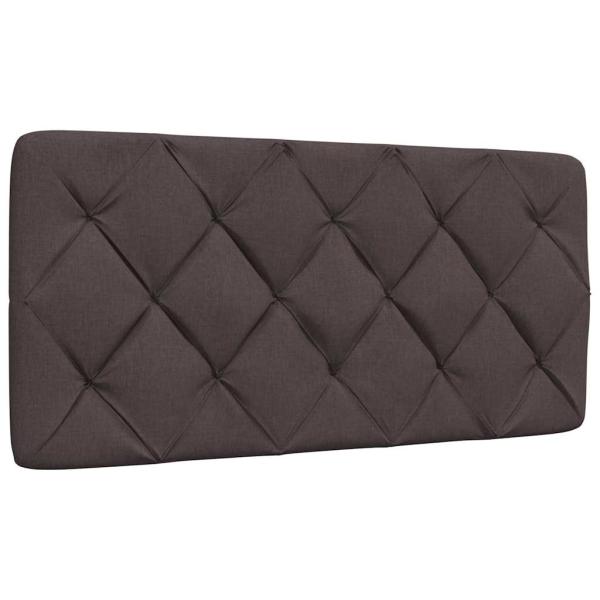 Bett mit Matratze Dunkelbraun 100x200 cm Stoff