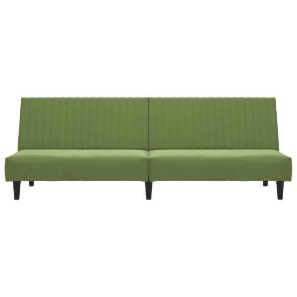 Schlafsofa 2-Sitzer Hellgrün Samt