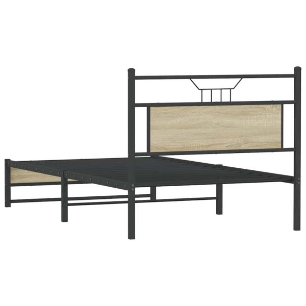 Bettgestell ohne Matratze Sonoma-Eiche 107x203 cm Holzwerkstoff