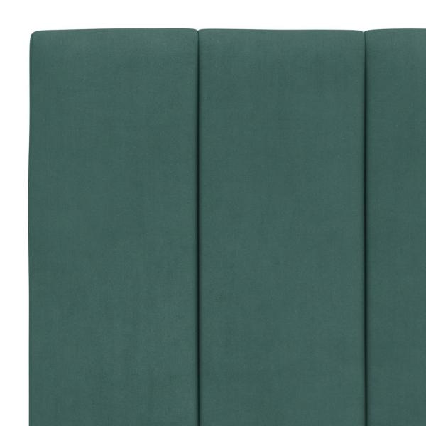 Bettgestell ohne Matratze Dunkelgrün 90x200 cm Samt