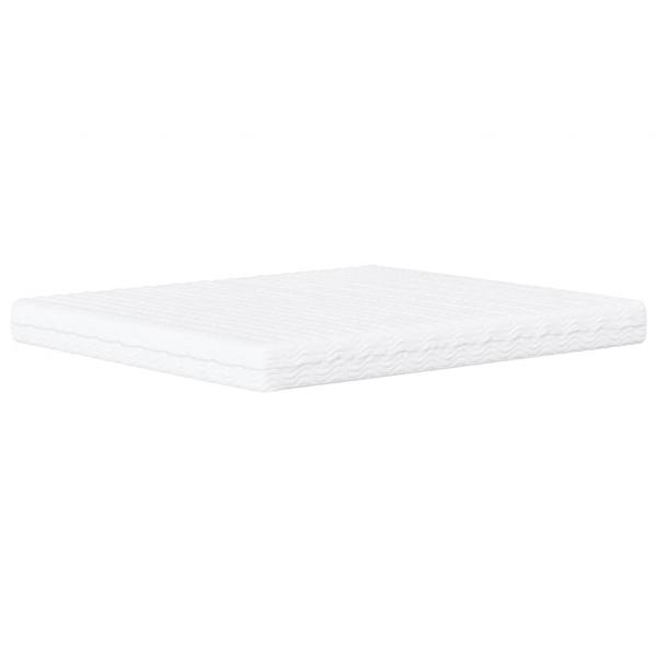 Bett mit Matratze Creme 160x200 cm Stoff