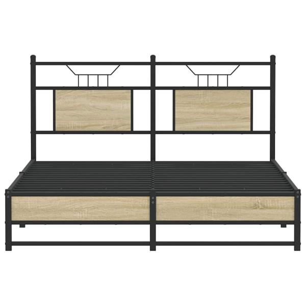 Bettgestell ohne Matratze Sonoma-Eiche 140x190 cm Holzwerkstoff