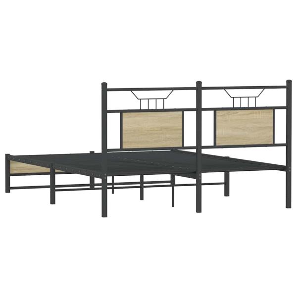 Bettgestell ohne Matratze Sonoma-Eiche 140x190 cm Holzwerkstoff