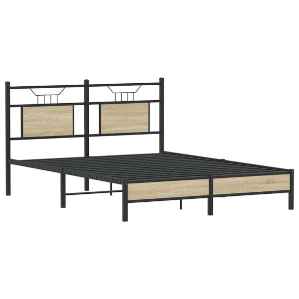 Bettgestell ohne Matratze Sonoma-Eiche 137x190 cm Holzwerkstoff
