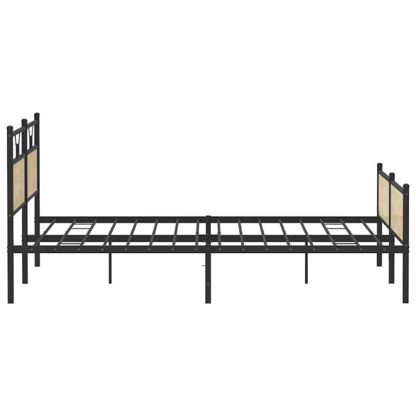 Metallbett ohne Matratze Sonoma-Eiche 193x203 cm