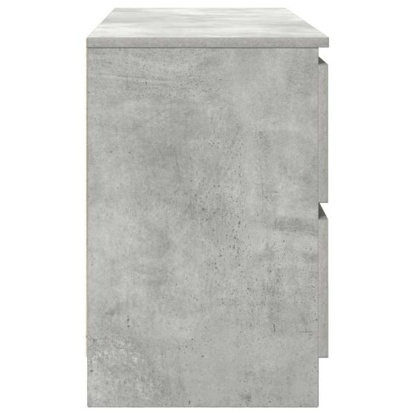 TV-Schrank Betongrau 100x35x54 cm Holzwerkstoff