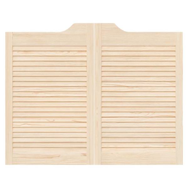 Schwingtüren Lamellen-Design 1-Paar 80x100 cm Massivholz Kiefer