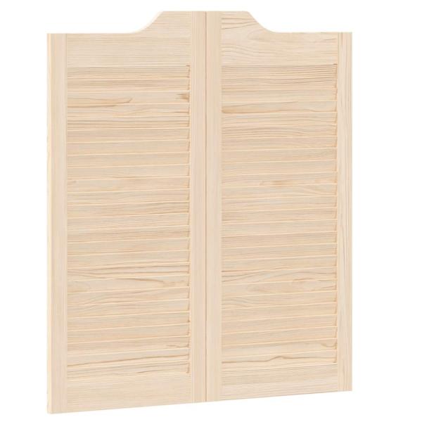 Schwingtüren Lamellen-Design 1-Paar 90x80 cm Massivholz Kiefer