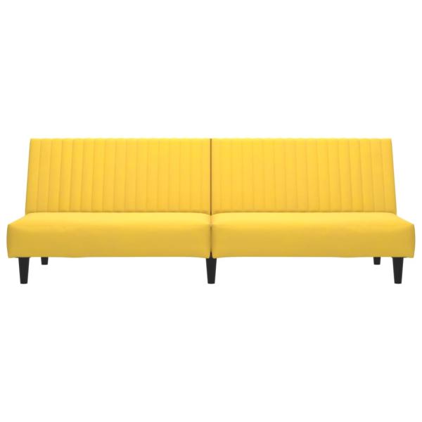 Schlafsofa 2-Sitzer Gelb Samt