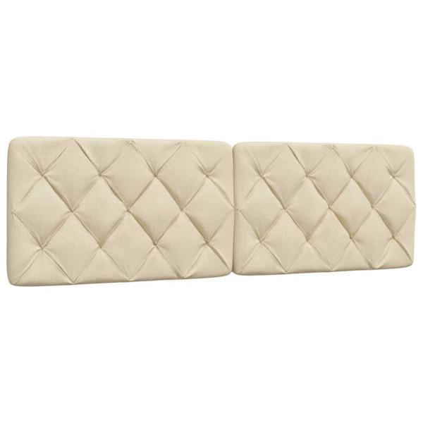 Bett mit Matratze Creme 160x200 cm Stoff