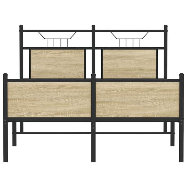 Bettgestell ohne Matratze Sonoma-Eiche 120x190 cm Holzwerkstoff