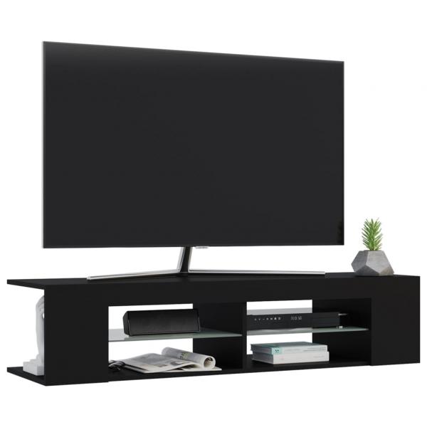 TV-Schrank mit LED-Leuchten Schwarz 135x39x30 cm