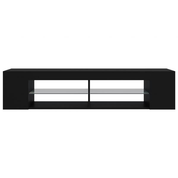 TV-Schrank mit LED-Leuchten Schwarz 135x39x30 cm