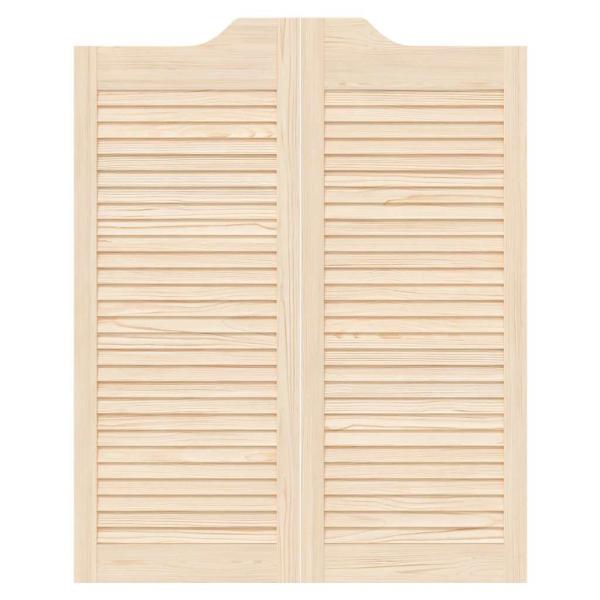 Schwingtüren Lamellen-Design 1-Paar 100x80 cm Massivholz Kiefer