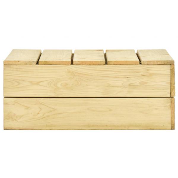3-tlg. Garten-Lounge-Set mit Kissen Kiefernholz Imprägniert