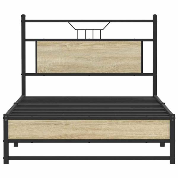 Bettgestell ohne Matratze Sonoma-Eiche 100x200 cm Holzwerkstoff