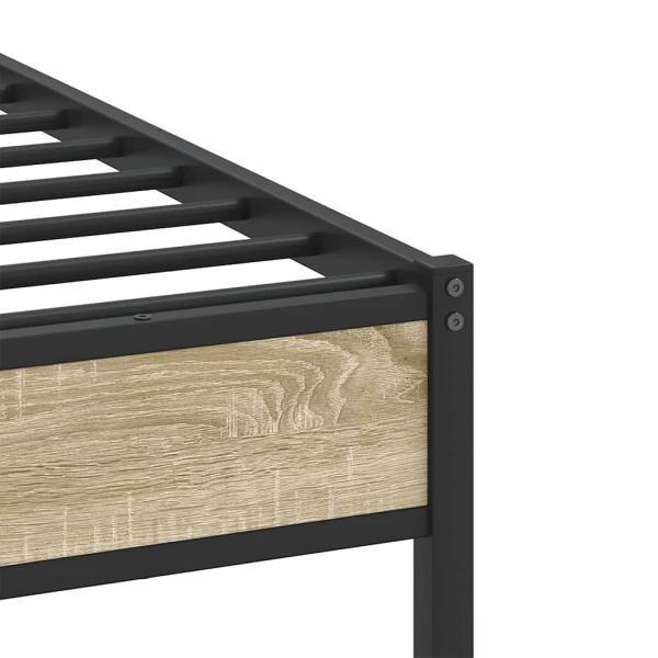 Bettgestell ohne Matratze Sonoma-Eiche 100x200 cm Holzwerkstoff