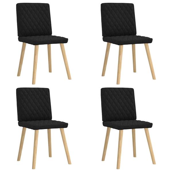 ARDEBO.de - Esszimmerstühle 4 Stk. Schwarz Stoff