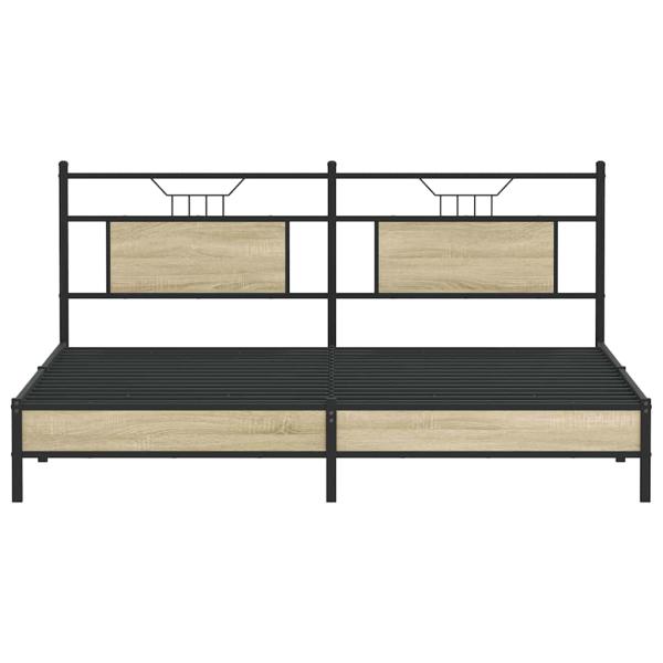 Bettgestell ohne Matratze Sonoma-Eiche 183x203 cm Holzwerkstoff