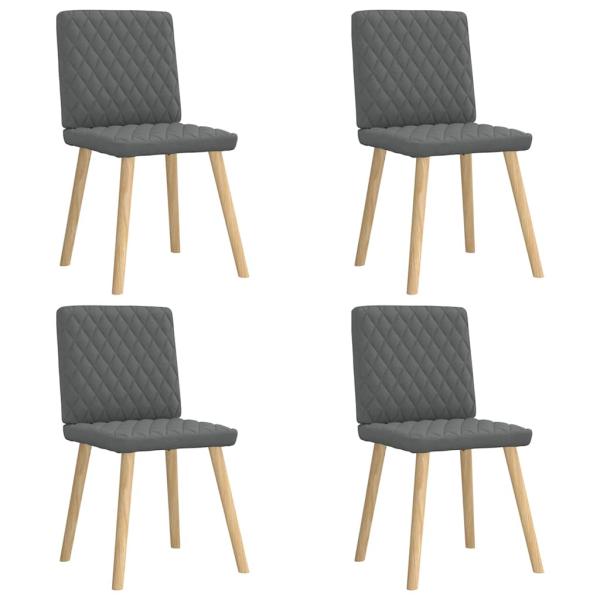 ARDEBO.de - Esszimmerstühle 4 Stk. Dunkelgrau Stoff