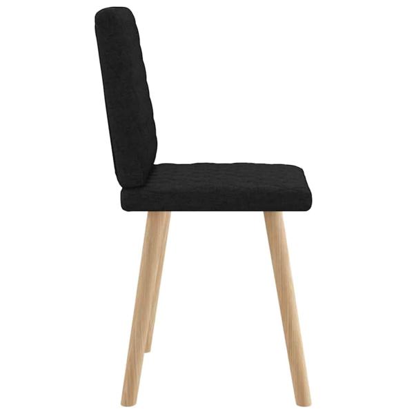 Esszimmerstühle 2 Stk. Schwarz Stoff