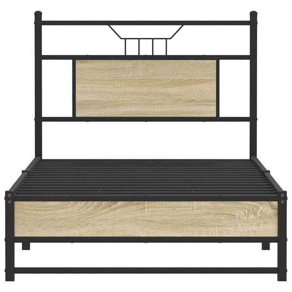 Bettgestell ohne Matratze Sonoma-Eiche 75x190 cm Holzwerkstoff
