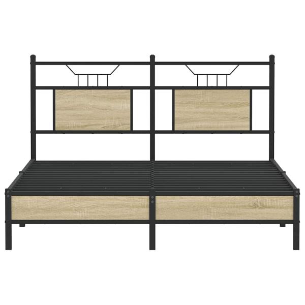 Bettgestell ohne Matratze Sonoma-Eiche 140x190 cm Holzwerkstoff